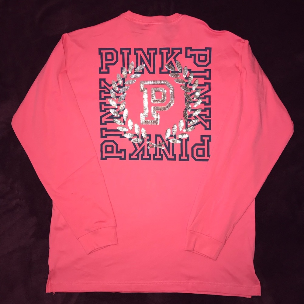 Pink long sleeved bling shirt